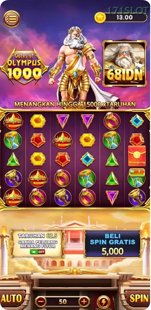 Cuplikan layar MEGA188 — menu navigasi